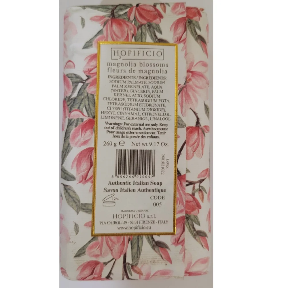 FREE* Hopificio Magnolia blossom triple milled soap bar 260g